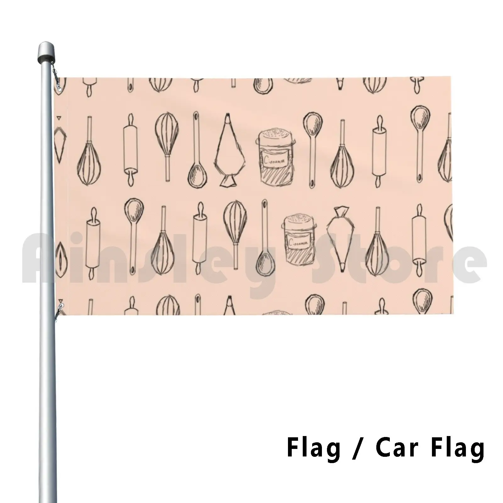 Уличный декор для выпечки флаг автомобиля венчик 3049 милый розовый оранжевый