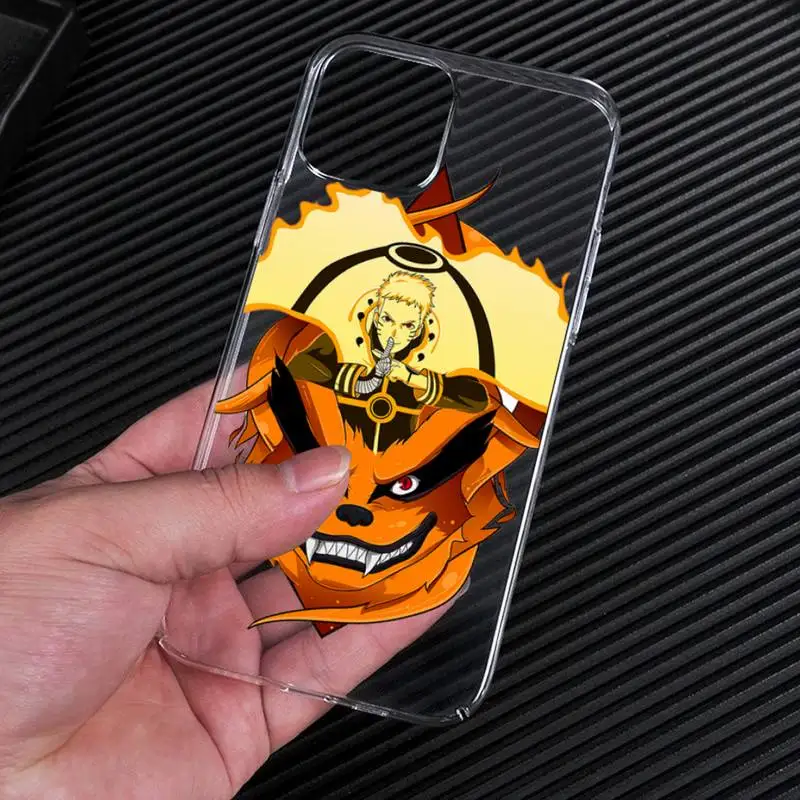 Чехол удзумаки Наруто для телефона iphone 13 12 11 Pro Max Mini XS 8 7 Plus X SE 2020 XR прозрачный