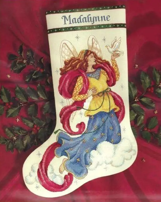 

Top Selling Angel stocking 44-62 Embroidery DIY 14CT Unprinted Arts Cross stitch kits Set Cross-Stitching Home Decor