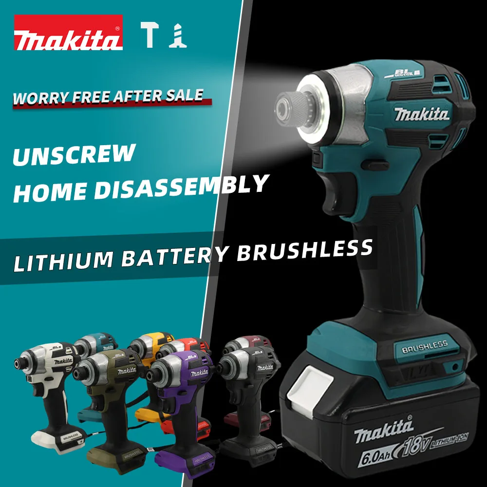 Makita DTD172 180NM 18V Аккумуляторный ударный шуруповерт LXT BL Бесщеточный
