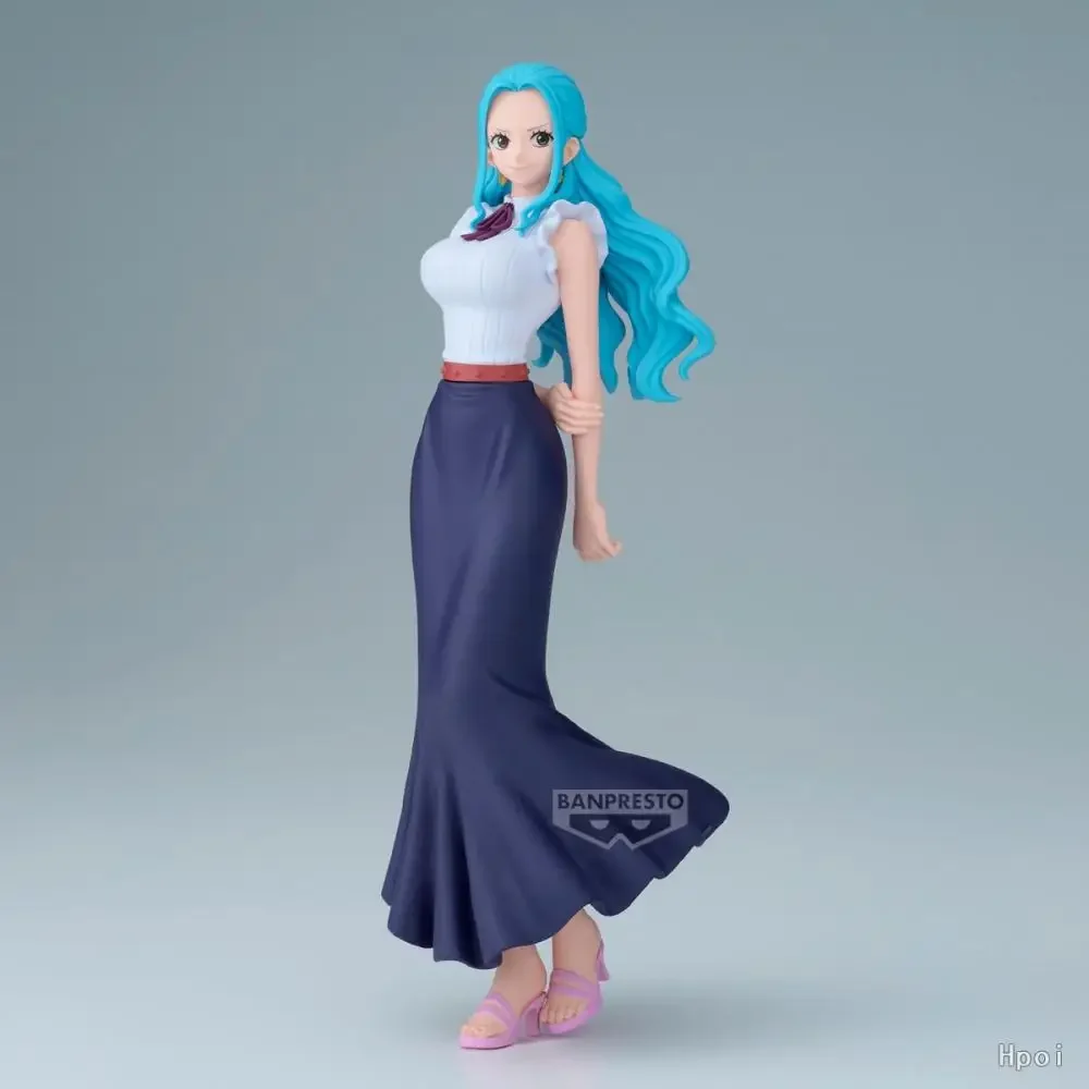 Фото Оригинальная фигурка Bandai One Piece DXF The Grandline Series Extra Nefeltari Vivi, аниме-фигурка, игрушки для мальчиков и девочек, подарки для детей №2