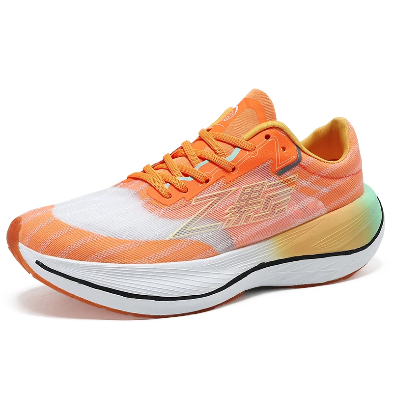 running shoes Carbon plate racing professional marathon running shoes Breathable shock absorption sports shoes Men's shoes 45