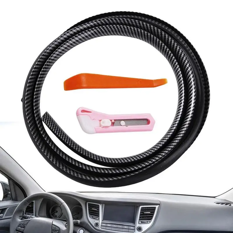 

Carbon Fiber Sealing Strip Rubber Dirt-proof Gap Filling For Car Dashboard Sealing Strips Car Center Console Sound Insulation