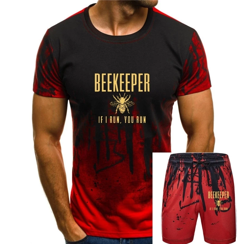 

Mens Beekeeper If I Run You Run Funny Beekeeping Beekeeper Gift T-Shirt Designer Anime Tops Tees Cotton T Shirts For Men Casual