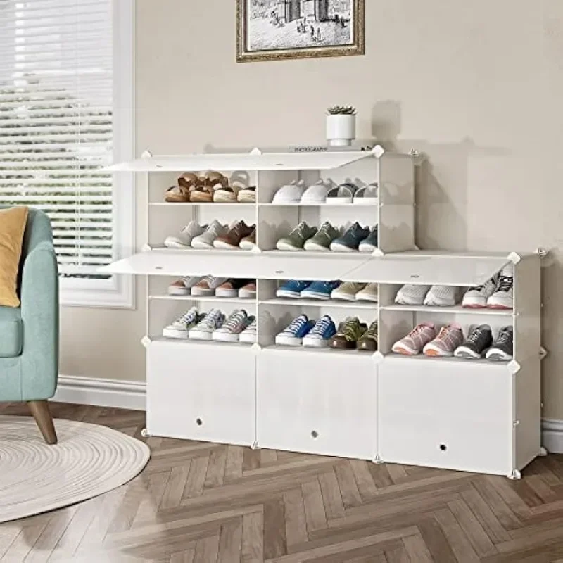 Стойка для обуви 8 ярусов 32 пары шкафов хранения отдельно стоящая полка