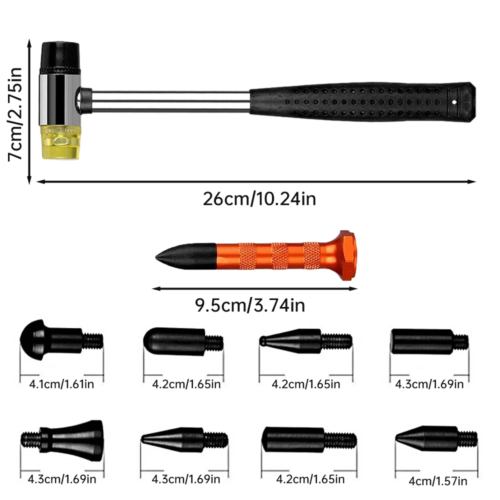 НОВЫЙ авто набор для ремонта вмятин без покраски молоток металлическая ручка