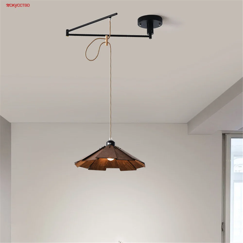 

Cottagecore Displaceable Led Pendant Lights Retro Country Loft Decor Kitchen Dining Room Table Hanging Lamp House Art Luminaires