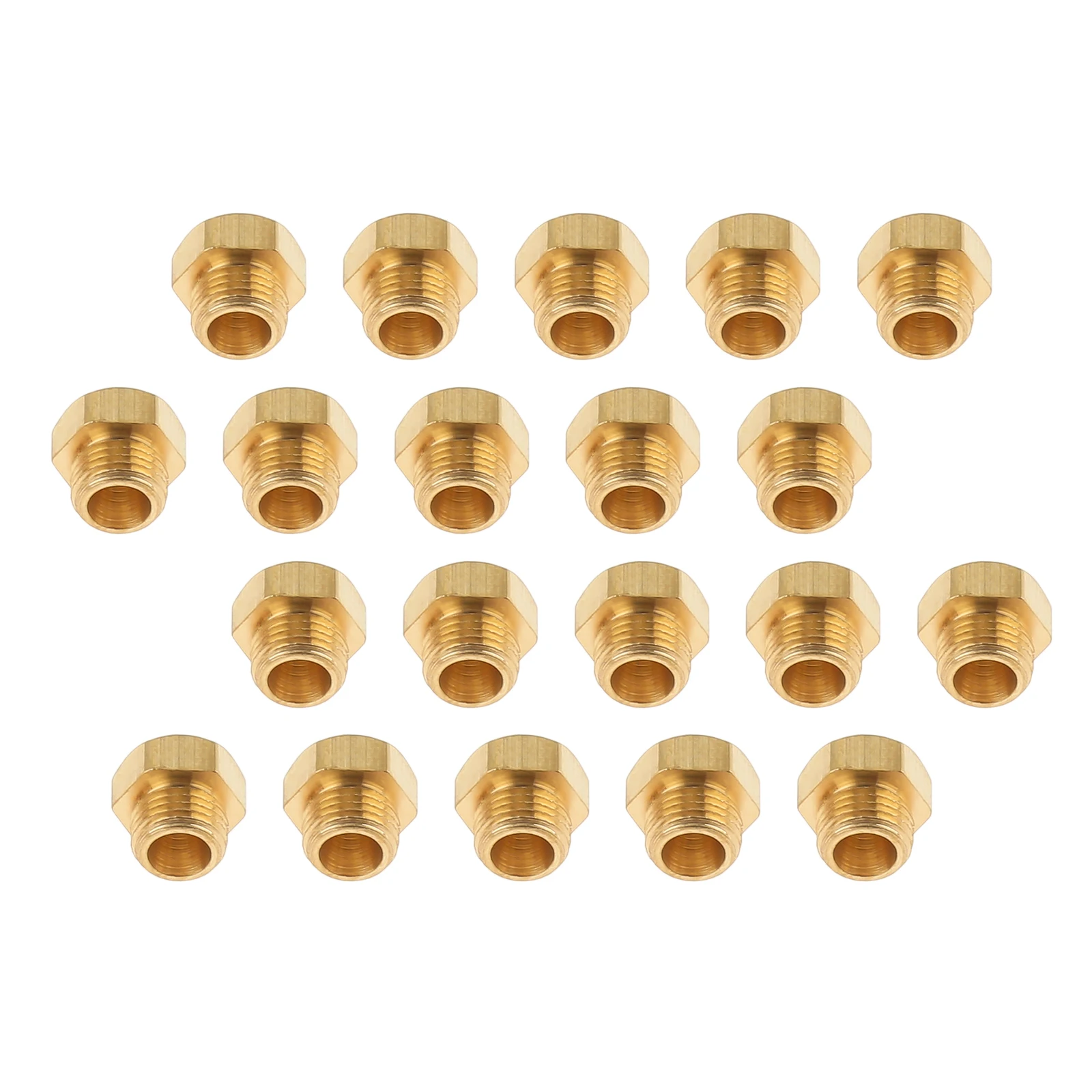 20pcs/set Brass Jet Nozzles M5x0.5mm/0.68mm Hexagon 6mm Repl