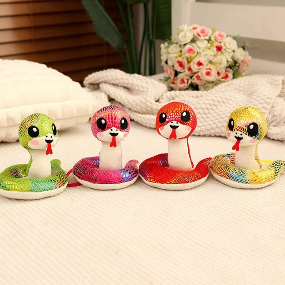 Стоячее плечо змея год плюшевая игрушка магнитная присоска удача