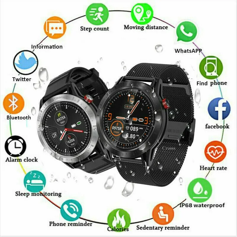 

Smart Watch Fitness Tracker Blood Pressure Heart Rate Women Men Sport Watches