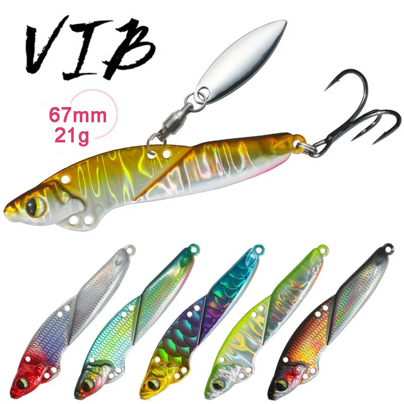 

VIB Fishing Lure 21g Artificial Blade Metal Sinking Spinner Crankbait Vibration Bait Swimbait Pesca for Bass Pike Perch Tackle