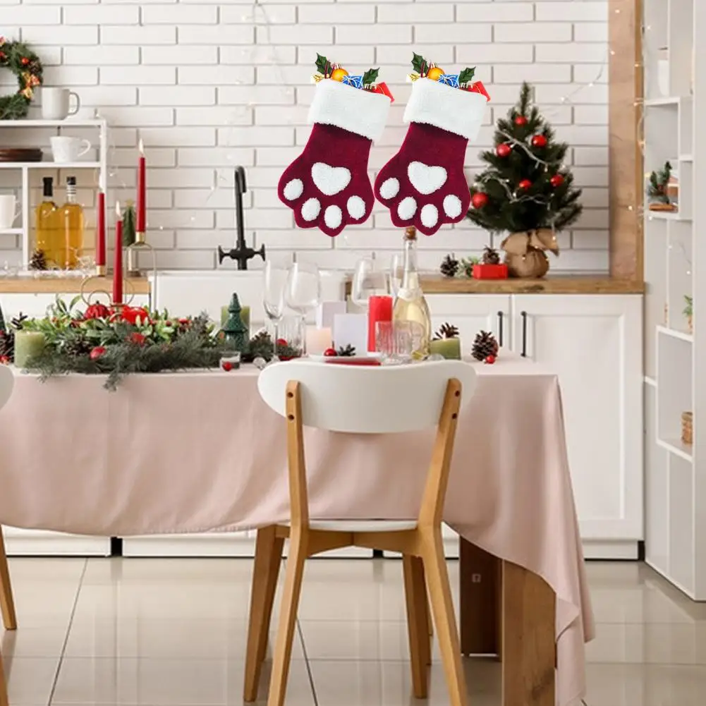 Рождественские чулки для домашних животных праздничные рождественские в виде