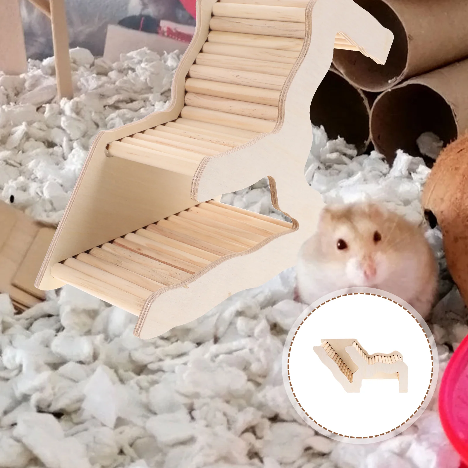 

Hamster Hideout House Pet Cage Wooden Toy Small Pets Climbing Wooden Sleeping Hiding