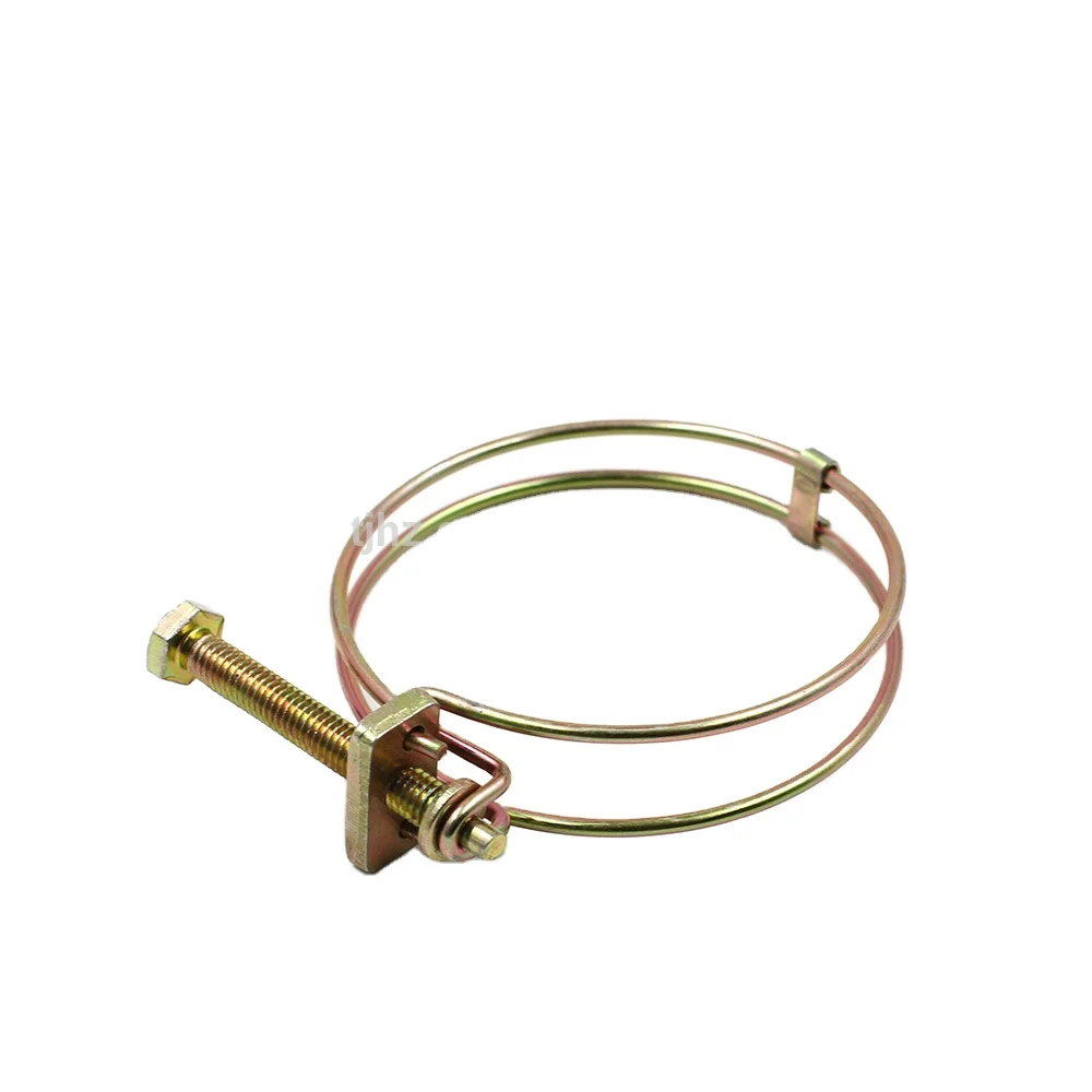 

yellow or white zinc plated double wire hose clamp