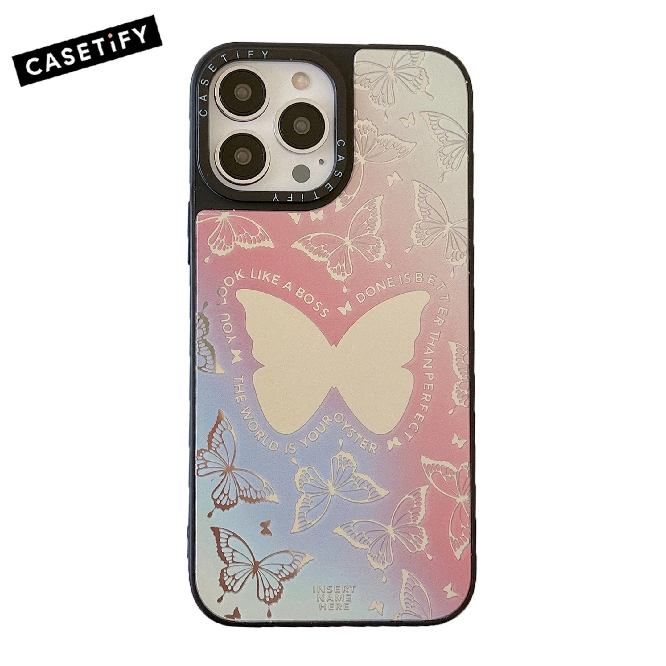 

Зеркальный чехол-бабочка для iphone 12 13 14 Pro 13 Mini 11 SE2022 7 8 14 Plus B0324