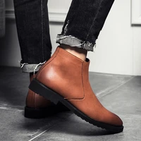 mens boots mens casual boots low cut short boots mens leather shoes autumn fashion retro british tooling mens boots