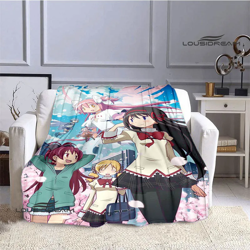 

Мультяшное одеяло Puella Magi Madoka Magica, одеяло для пикника, одеяла для кровати, мягкое и удобное одеяло, подарок на день рождения