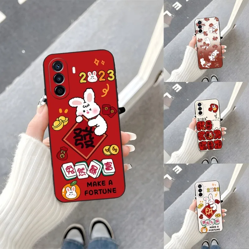 Чехол для телефона Fortune In The Year Of Rabbit Huawei P30Pro P40 P50 P20 P10 P9 Pro Plus P8 P7 Psmart Z Nova 8 8I 8PRO 8SE