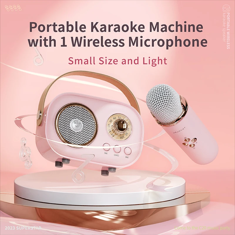 

Портативная Bluetooth-Колонка Fairy-OK с микрофоном, функцией караоке, беспроводной сабвуфер с изменением голоса, FM-радио, TF-картой