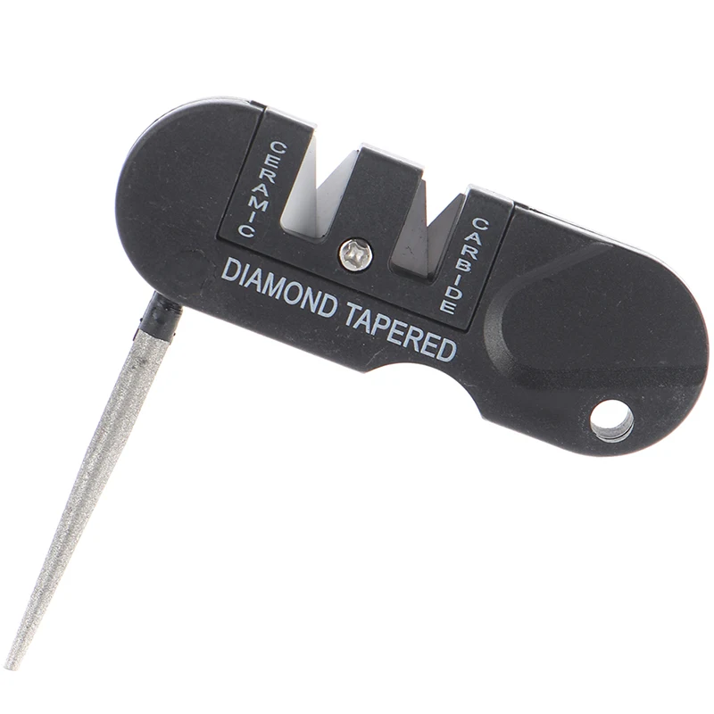 

1PC Portable Tungsten Ceramic Carbide Knife Whetstone Sharpener Durable Fish Hook Pocket Diamond Tool Camp Hike outdoor