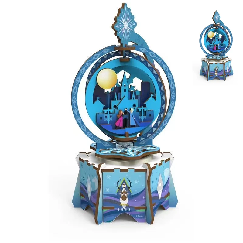 

Музыкальная шкатулка Disney лед и снег Frozen2 Эльза головоломка 3D Diy Аниме фигурки кавайные игрушки для детей Детские игрушки