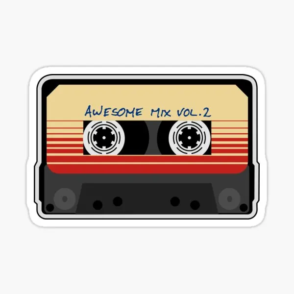 

Awesome Mixtape Vol 2 Cassette Retro 5PCS Stickers for Decorations Funny Window Kid Wall Stickers Decor Home Art Anime
