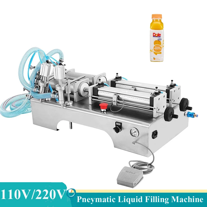 

Horizontal Liquid Filling Machine Quantitative Filling Machine Double Head Stainless Steel Automatic Pneumatic Filler