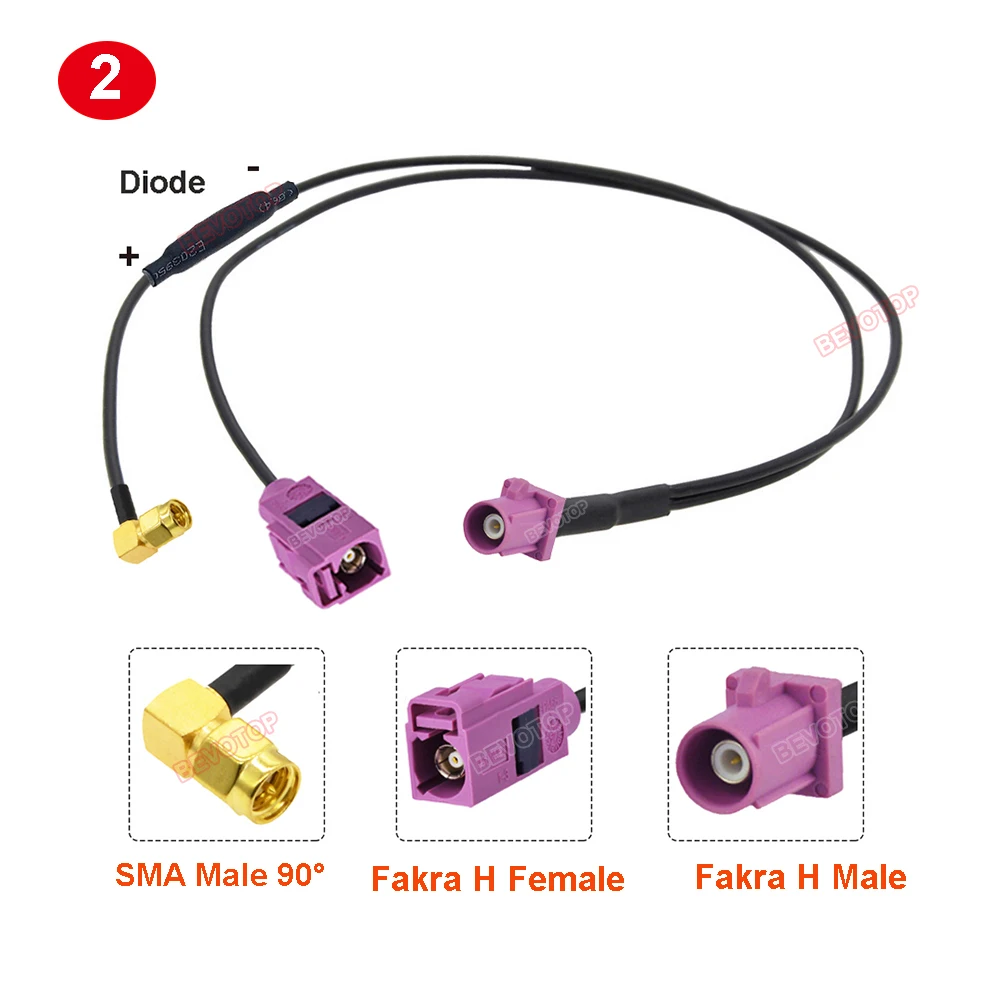 

BEVOTOP Кабель-разветвитель Fakra H RG174 30/50/100/150 см