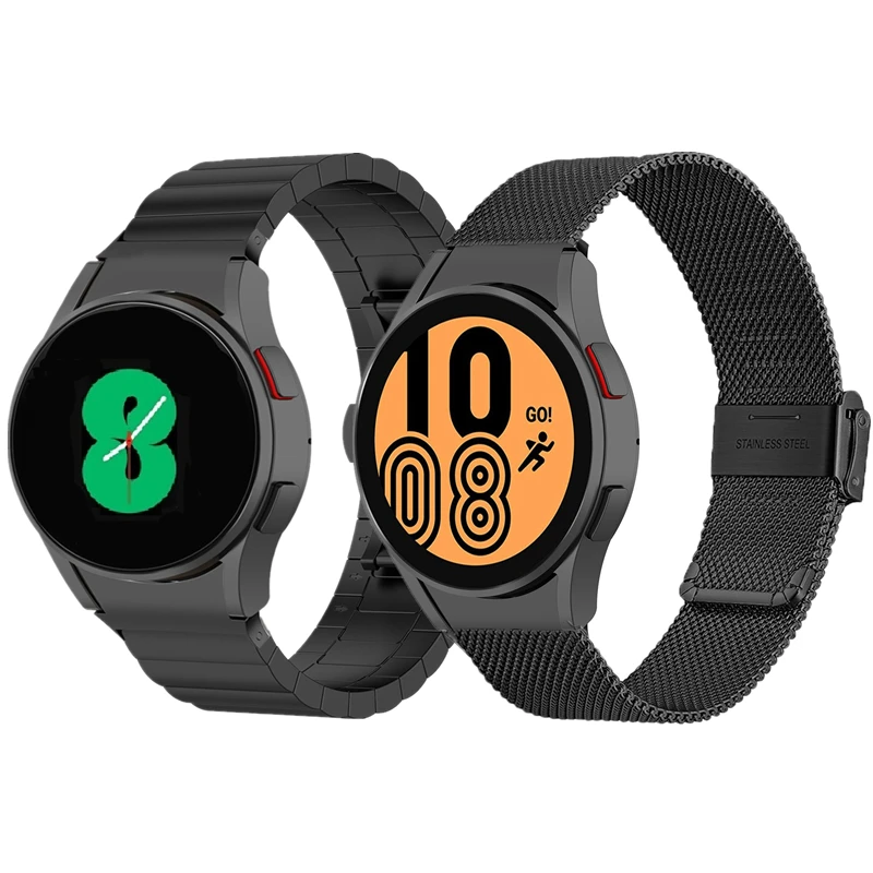 

Ремешок деловой из нержавеющей стали для Galaxy Watch 4 44 мм 40 мм, браслет без зазора для Samsung Galaxy Watch 4 Classic 42 мм 46 мм