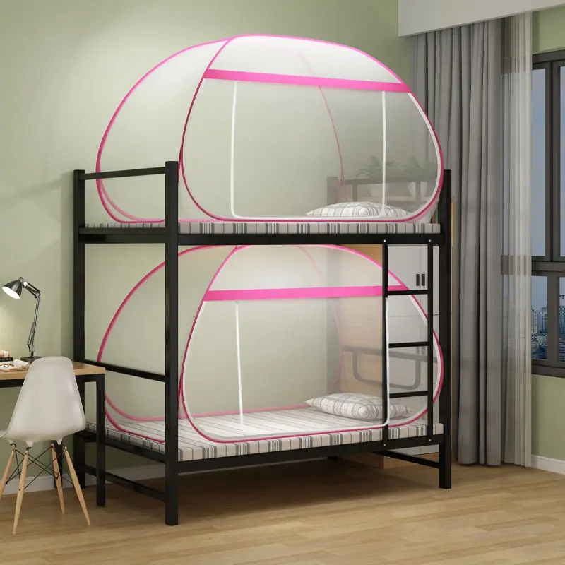 

Fashion Solid Color Household Yurt Mosquito Net Full Bottom Anti-fall Two Open Door Encryption Tent Outdoor Foldable Mosquito Ne