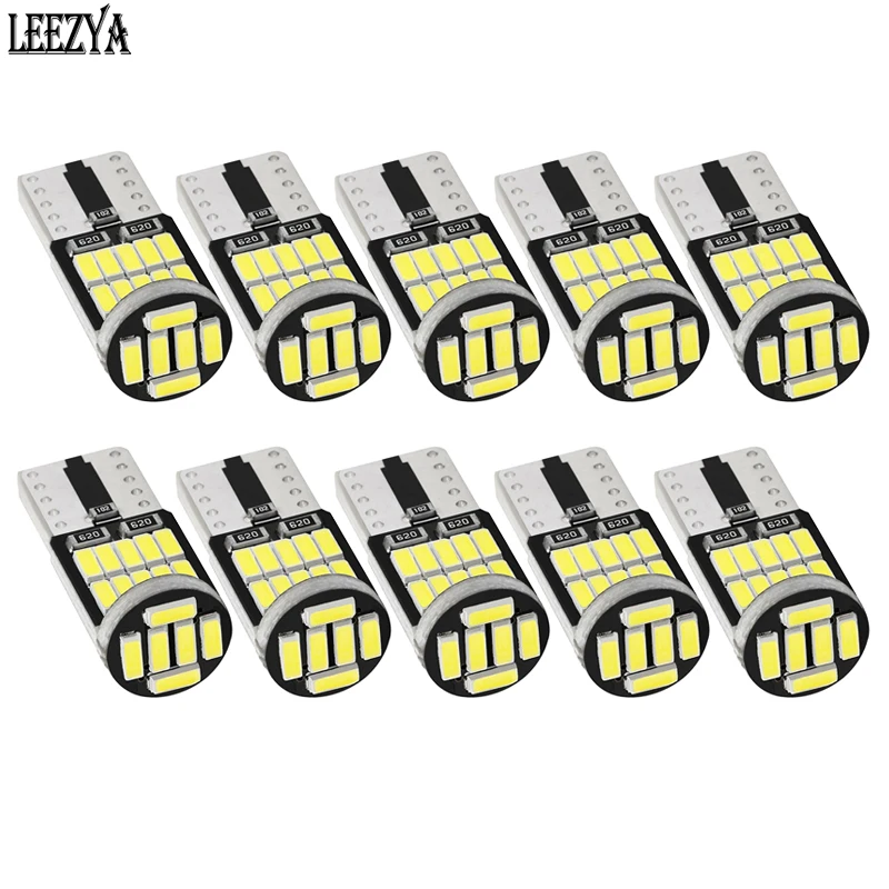 

10x W5W T10 LED Bulbs Canbus 4014 26SMD 194 501 168 Led 5w5 Car Interior Dome Reading Light Instrument License Plate Signal Lamp