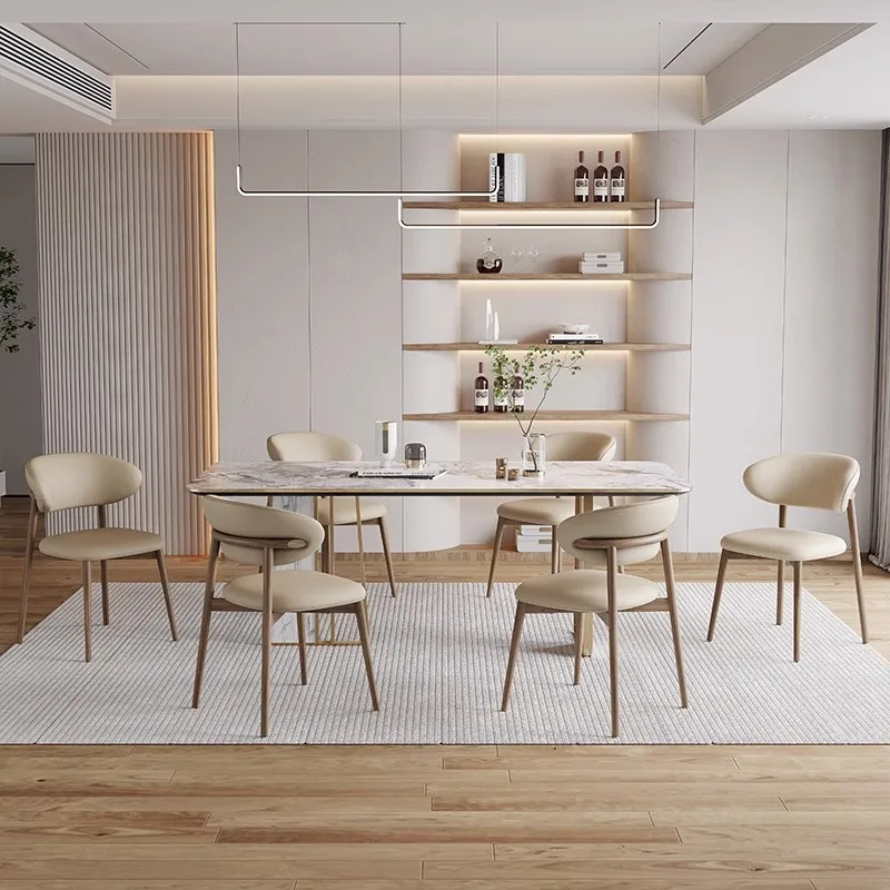 Роскошные обеденные стулья из массива дерева стул со спинкой повседневный