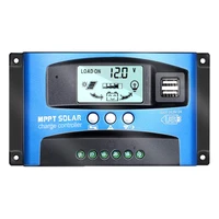 mppt solar charge controller with lcd display solar cell panel charger regulator dual usb auto intelligent regulator 12v24v