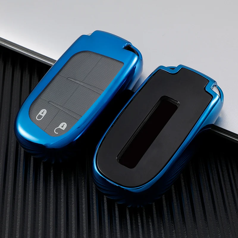 TPU Car Key Case Cover Bag for Fiat Jeep Renegade Compass Grand for Dodge Ram 1500 Journey Charger Dart Challenger Chrysler images - 6