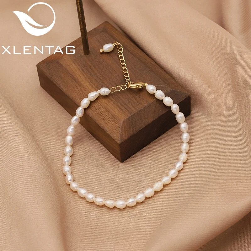 

Xlentag Длинная цепочка с белым натуральным жемчугом из таитянского проса, регулируемый браслет с подвеской для женщин, роскошные ювелирные из...
