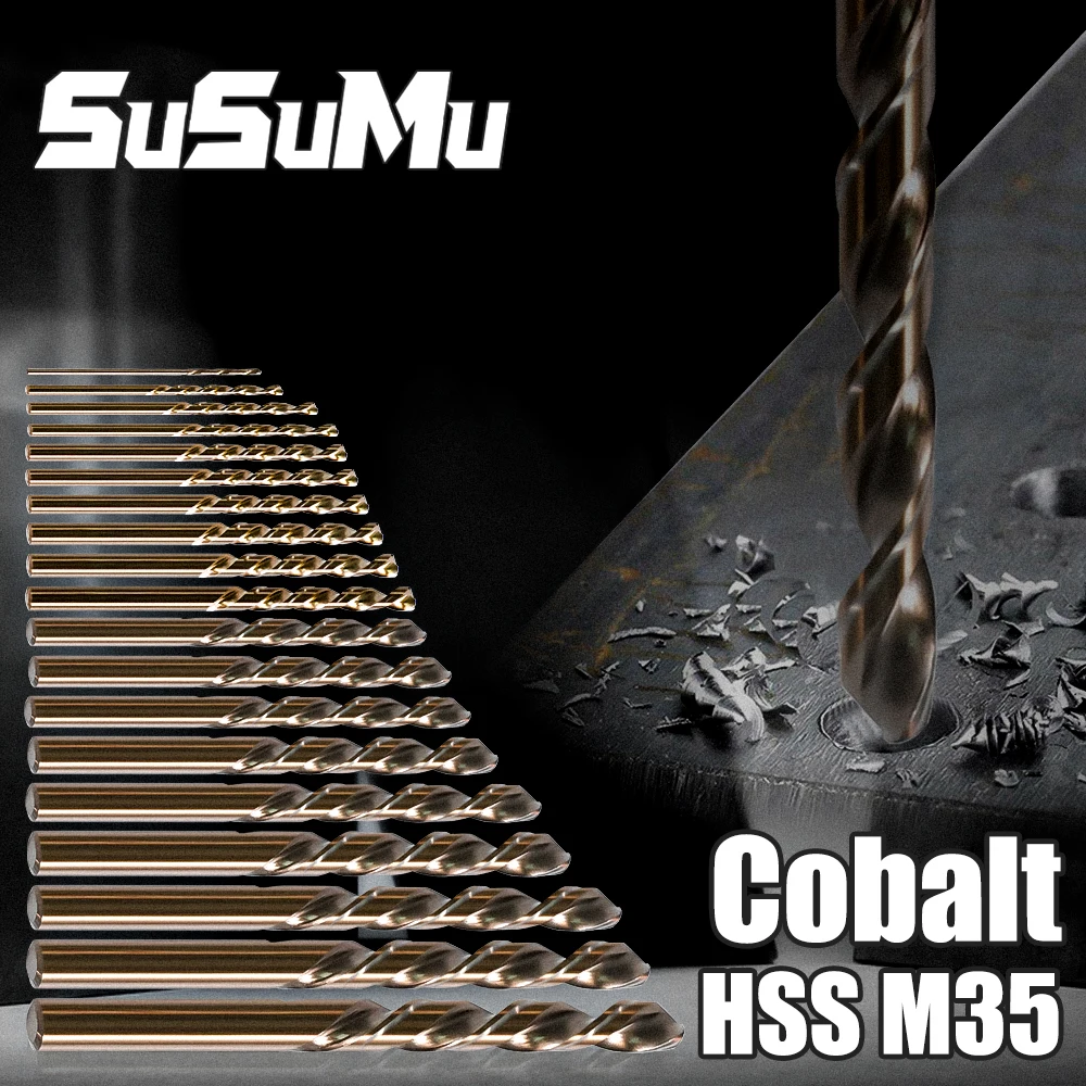 

SuSuMu Кобальт HSS M35 набор спиральных сверл для нержавеющей стали из твердого металла чугуна алюминиевого сплава
