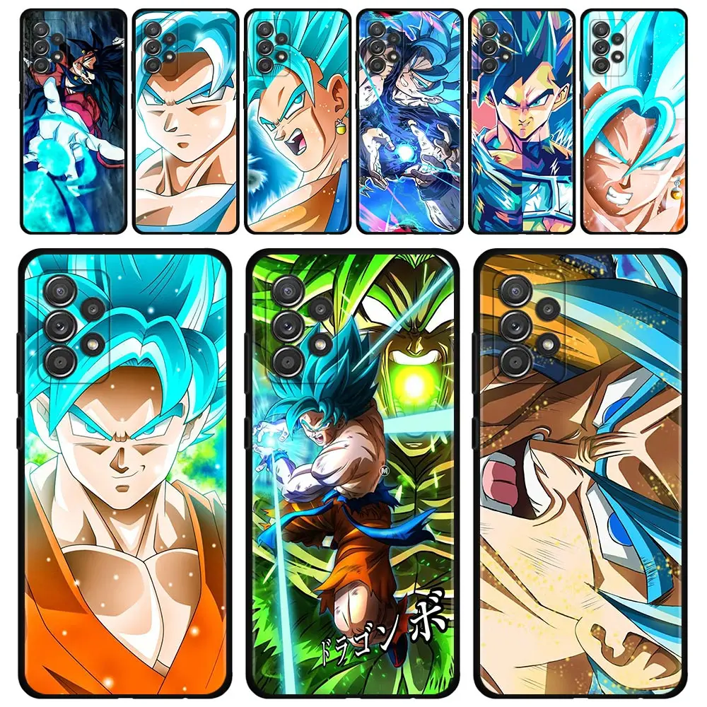 

Phone Case For Samsung Galaxy A51 A12 A52 A32 A21s A71 A31 A02s A72 A41 A03s A22 A52s Coque Dragon Ball Super God Goku Vegeta