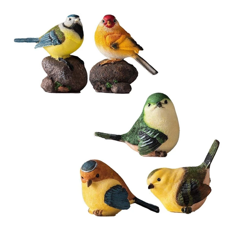 

2/3pcs Garden Bird Statues Resin Figurine Sculptures for Lawn Yard Patio House Decoration Plant Flower Pots Ornaments Supplies