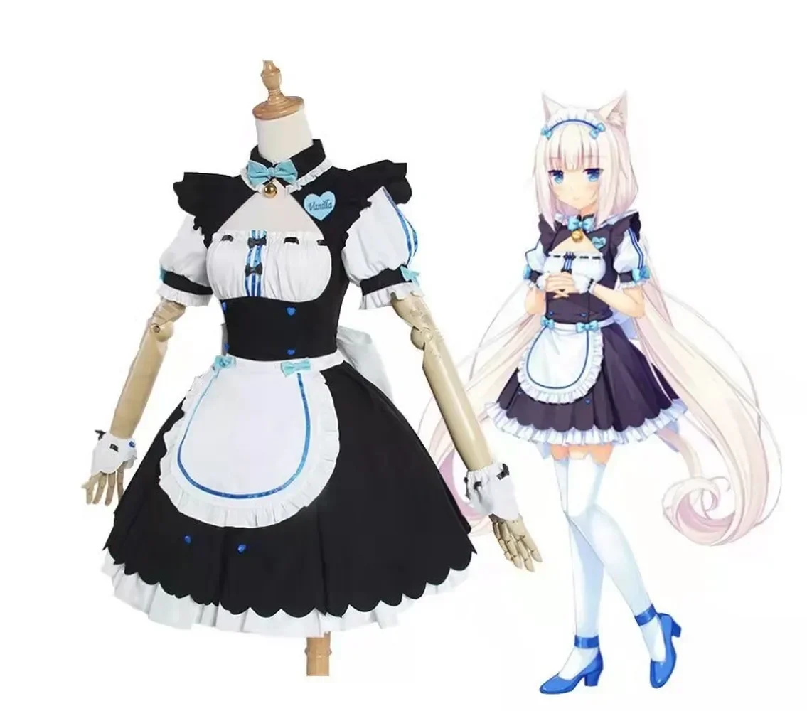 Chocola NEKOPARA Косплей Vanilla Maid Dress Костюм Cat Neko Girl Женский Игра