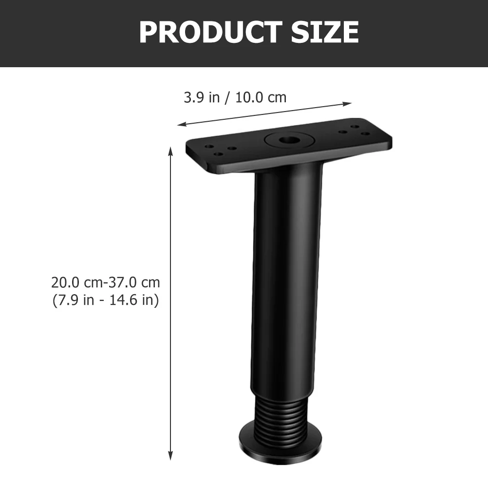 

4 Pcs Bed Support Frame Legs Adjustable Stand Bedstead Plastic Steel Adjustable