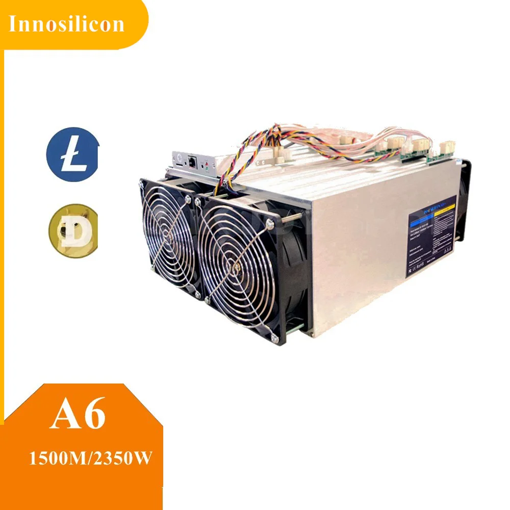 

Dogecoin Miner Innosilicon A6 1230M for Mining LTC Coin With 1500W PSU Included