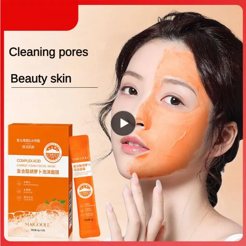 

Carrot Facial Mask Moisturizing Pores Facial Mask Skin Care Kit Women Effervescent Carrot Facial Mask