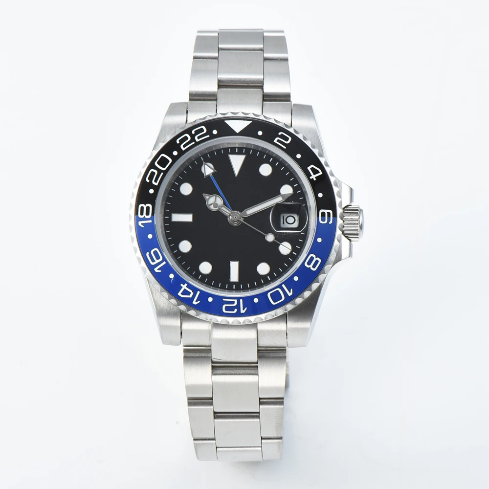 

Automatic Watch for Men NH34A Movement GMT Hands Sapphire Crystal Green Luminous Fashionable Waterproof Mechanical Wristwatches