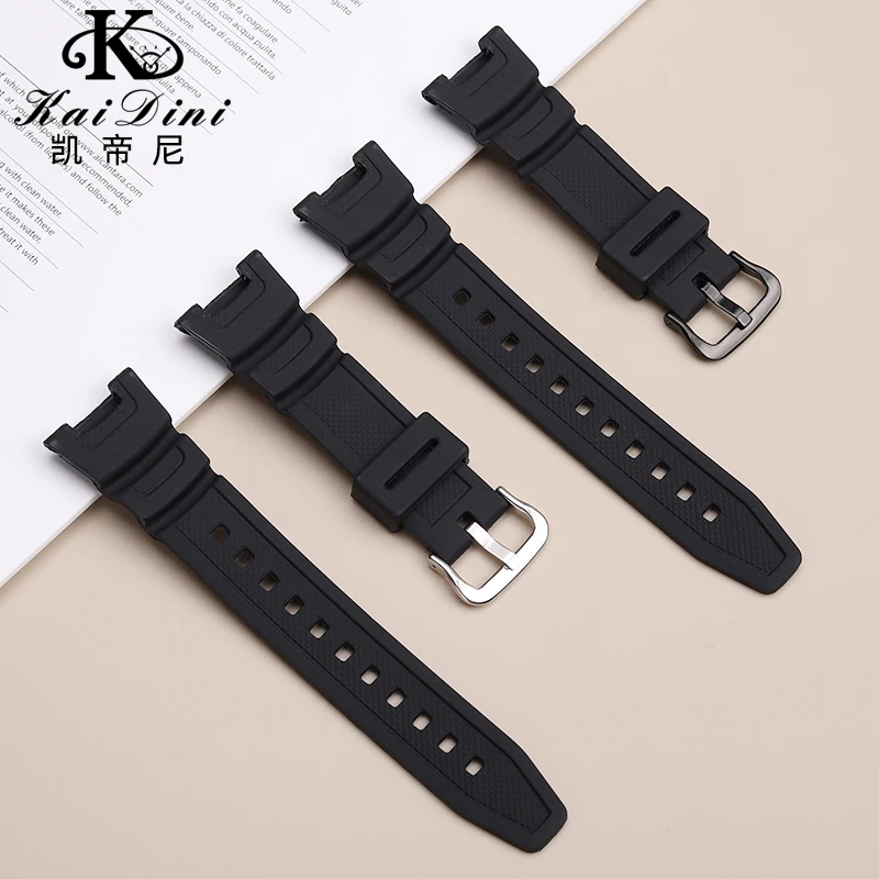 Фото Ремешок для часов из смолы для Casio SGW-100-1V SGW-200 вогнутый спортивный водонепроницаемый мужской ремешок SGW100 сменный ремешок для часов аксессуары №3