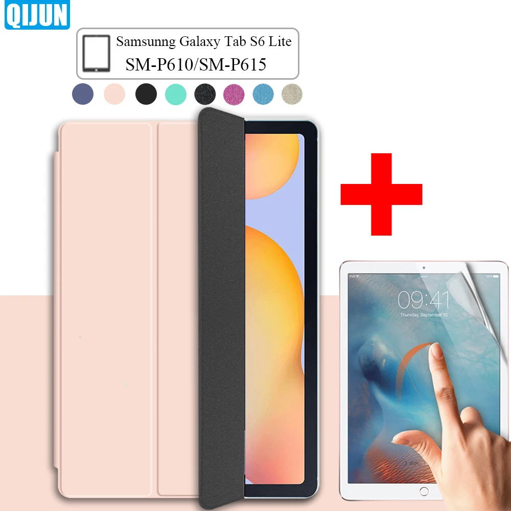 

Чехол для планшета Samsung Galaxy Tab S6 Lite 10,4 дюйма, защитная пленка с откидной крышкой и подставкой для телефона