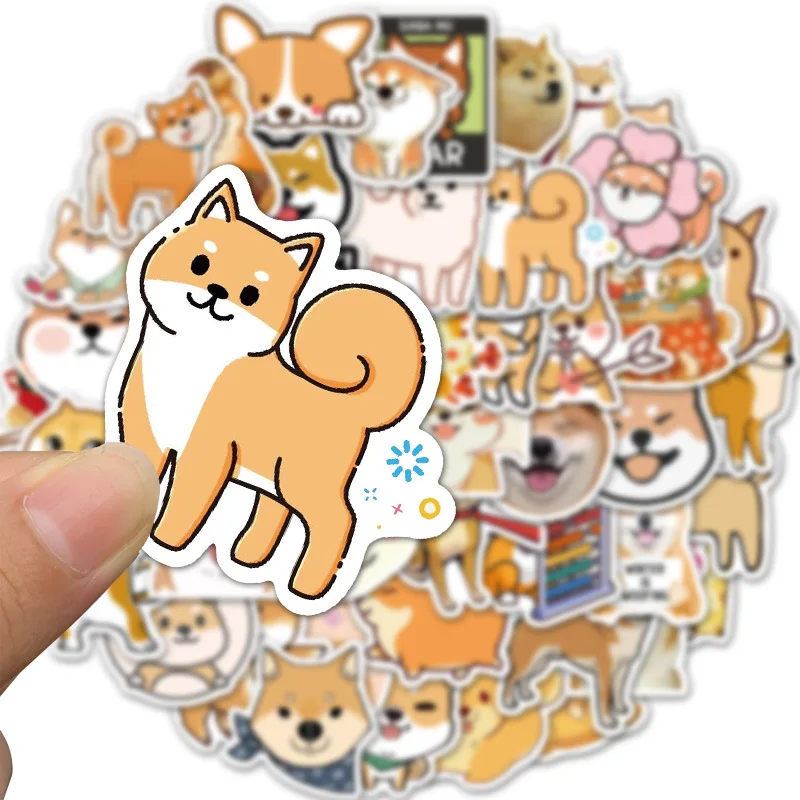

50PCS Corgi Dog Cartoon Cute Wind Suitcase Laptop Mobile Phone Graffiti Stickers Waterproof Non-Repetitive Wholesale