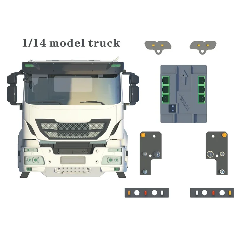 Fury Bear 1/14 Mud Head Drag Head Lamp Control Lamp Set For Iveco Mud Head Special Lamp Set Series Magic Bean Model For Scania
