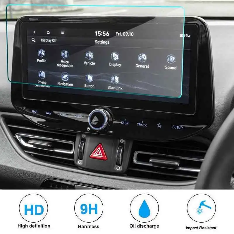 

For Hyundai i30 PD FL 10.25 Inch Car GPS Navigation Screen 2020 2021 Year Tempered Glass Screen Steel Protective Film