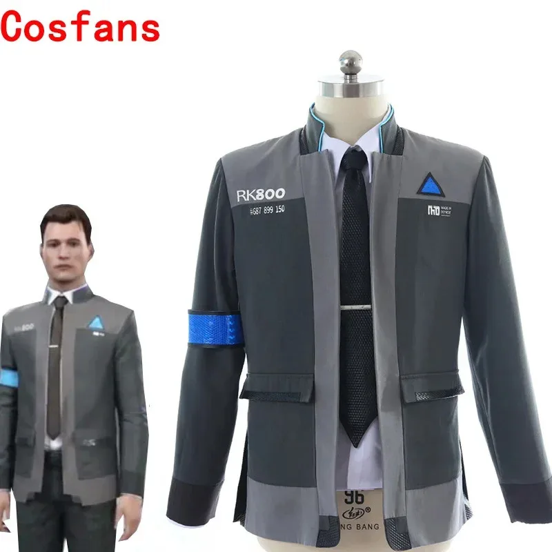 Фото Новая игра Детройт стать человеческий Коннор RK800 костюм агента униформа плотная униформа KARA AX400 косплей костюм для ХэллоуинаN25 №1