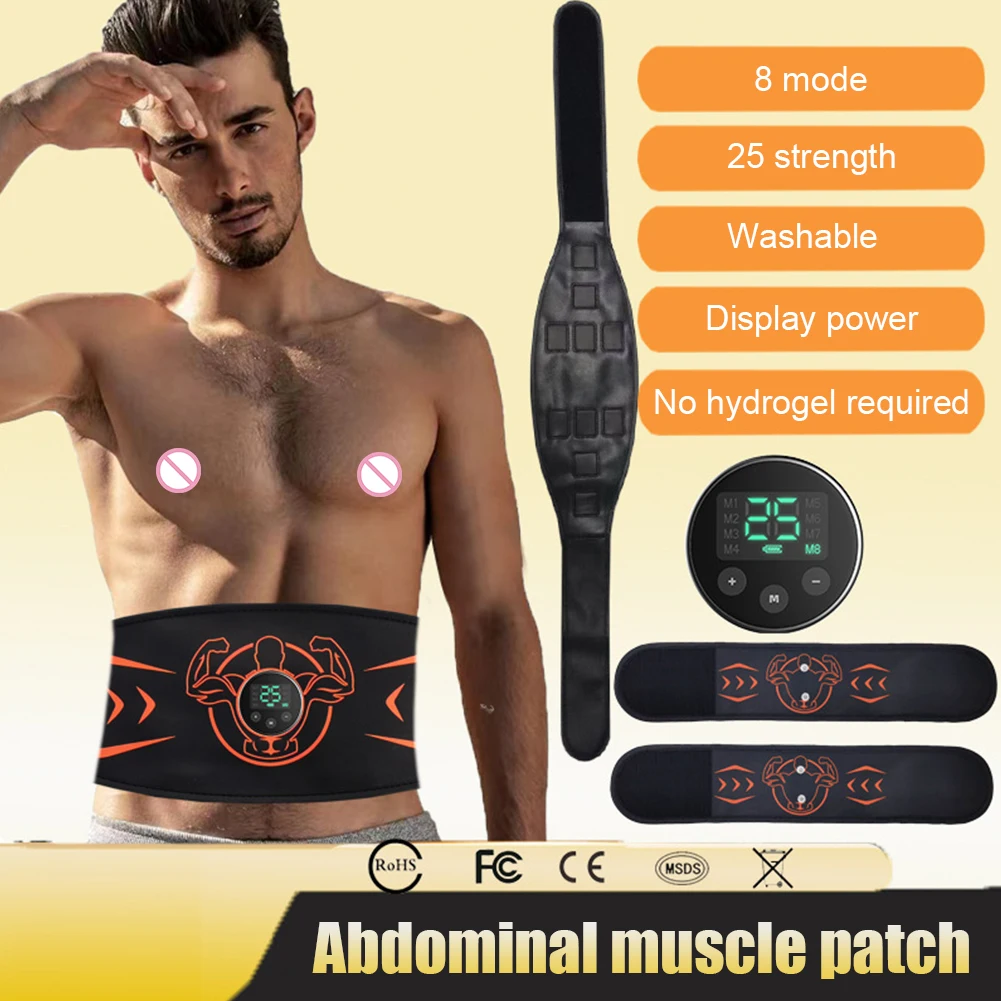 

Smart Abdomen Muscle Stimulator Body Shaping Fitness ABS Abdominal Trainer 8 Modes USB Charge Home Exercise Bodybuilding Device